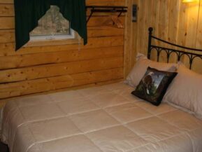 Bed in Eagle's Nest cabin