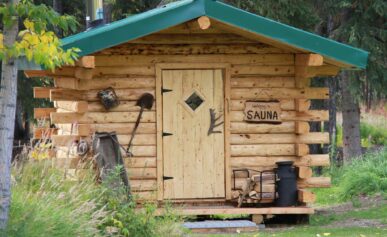 Sauna at Log Cabin Wilderness Lodge