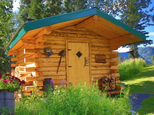 Sauna at Log Cabin Wilderness Lodge